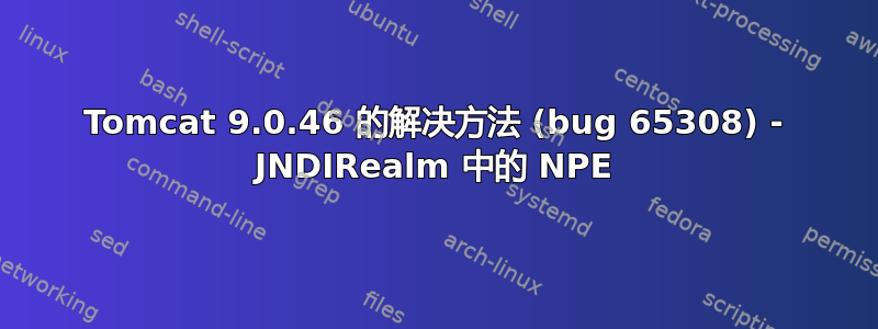 Tomcat 9.0.46 的解决方法 (bug 65308) - JNDIRealm 中的 NPE