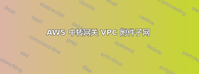 AWS 中转网关 VPC 附件子网