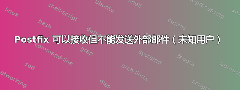 Postfix 可以接收但不能发送外部邮件（未知用户）