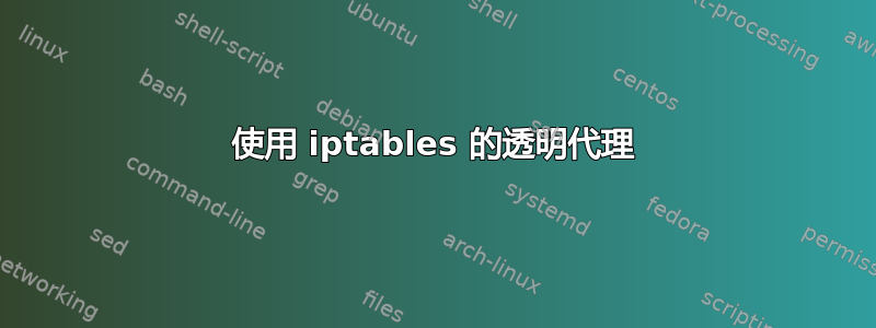 使用 iptables 的透明代理