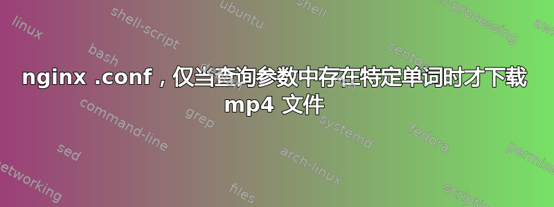 nginx .conf，仅当查询参数中存在特定单词时才下载 mp4 文件