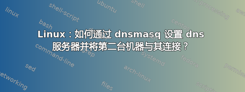 Linux：如何通过 dnsmasq 设置 dns 服务器并将第二台机器与其连接？