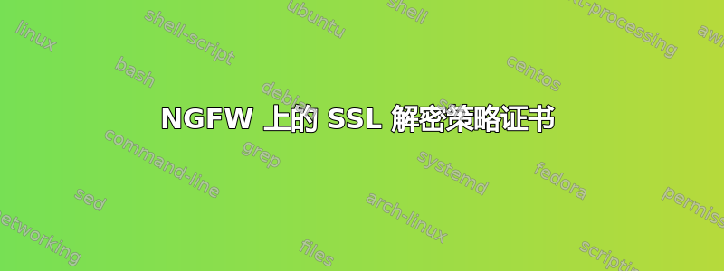 NGFW 上的 SSL 解密策略证书