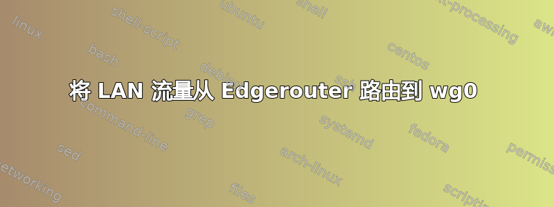 将 LAN 流量从 Edgerouter 路由到 wg0