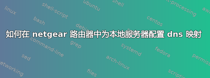 如何在 netgear 路由器中为本地服务器配置 dns 映射