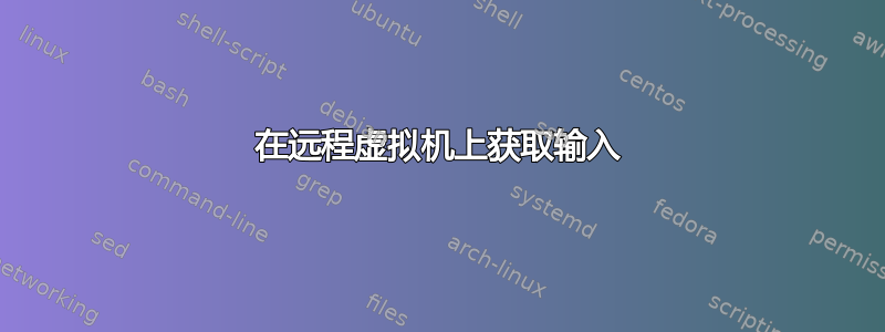 在远程虚拟机上获取输入