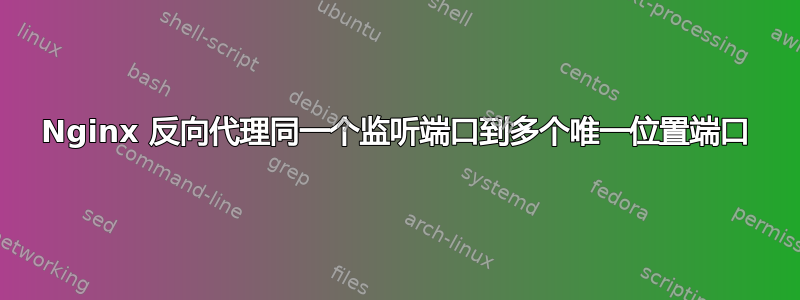 Nginx 反向代理同一个监听端口到多个唯一位置端口