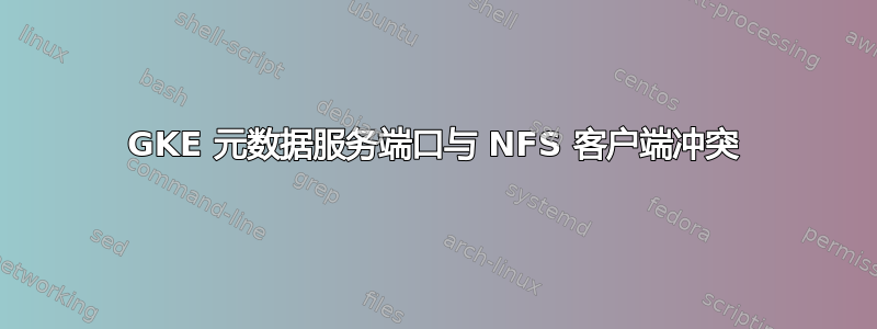 GKE 元数据服务端口与 NFS 客户端冲突