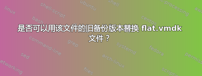 是否可以用该文件的旧备份版本替换 flat.vmdk 文件？