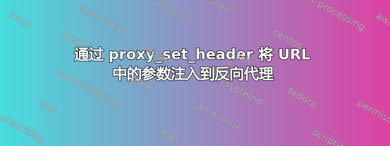 通过 proxy_set_header 将 URL 中的参数注入到反向代理