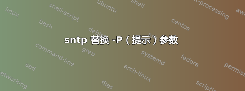 sntp 替换 -P（提示）参数