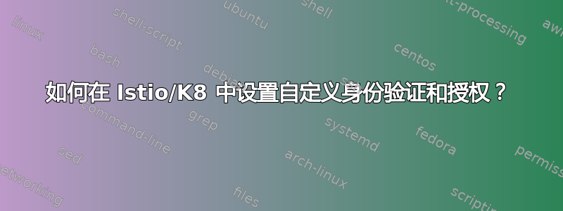 如何在 Istio/K8 中设置自定义身份验证和授权？