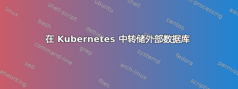 在 Kubernetes 中转储外部数据库