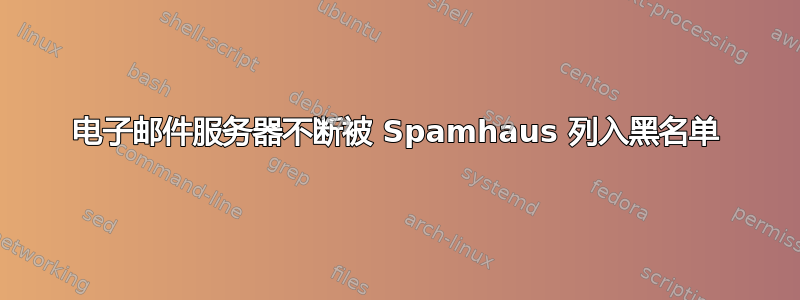 电子邮件服务器不断被 Spamhaus 列入黑名单