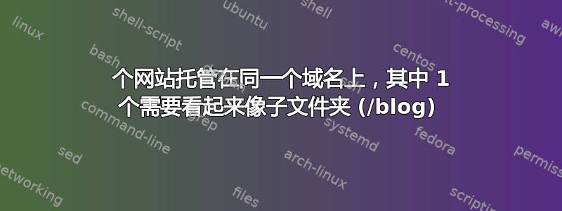 2 个网站托管在同一个域名上，其中 1 个需要看起来像子文件夹 (/blog)