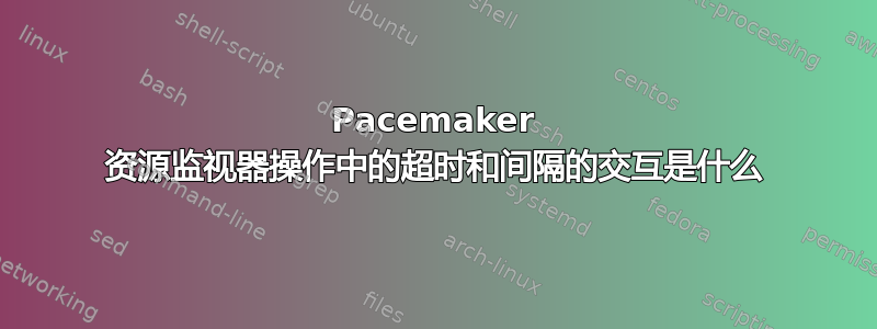 Pacemaker 资源监视器操作中的超时和间隔的交互是什么