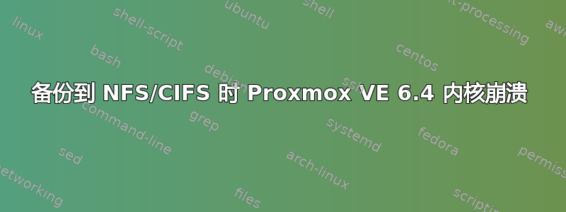 备份到 NFS/CIFS 时 Proxmox VE 6.4 内核崩溃