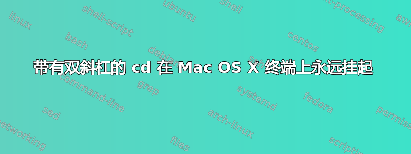 带有双斜杠的 cd 在 Mac OS X 终端上永远挂起