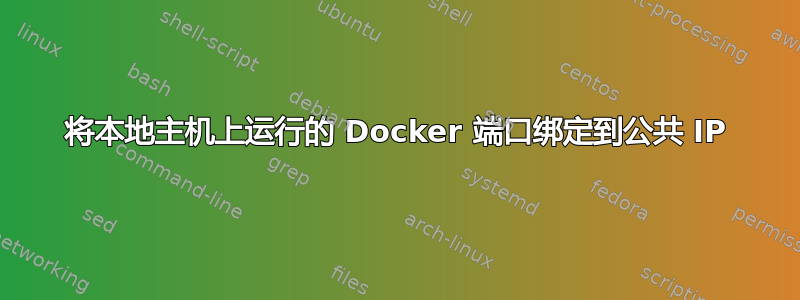 将本地主机上运行的 Docker 端口绑定到公共 IP