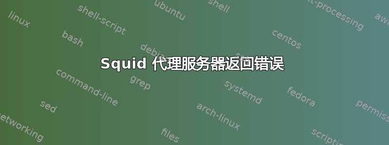 Squid 代理服务器返回错误