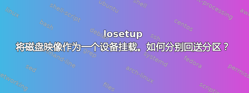 losetup 将磁盘映像作为一个设备挂载。如何分别回送分区？