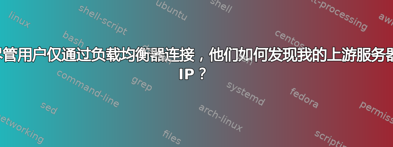 尽管用户仅通过负载均衡器连接，他们如何发现我的上游服务器 IP？