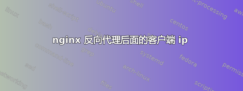 nginx 反向代理后面的客户端 ip