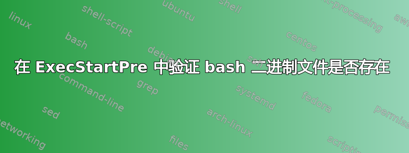 在 ExecStartPre 中验证 bash 二进制文件是否存在