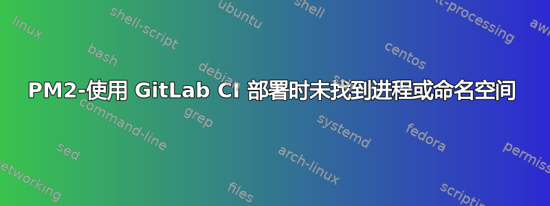 PM2-使用 GitLab CI 部署时未找到进程或命名空间