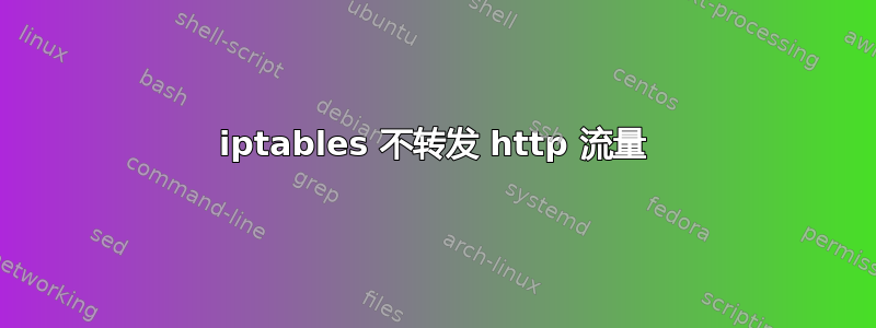 iptables 不转发 http 流量