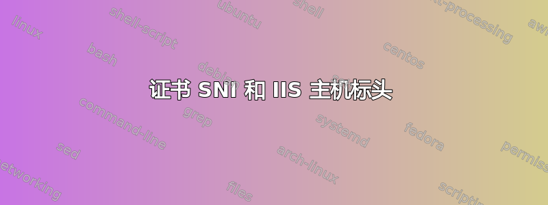 证书 SNI 和 IIS 主机标头