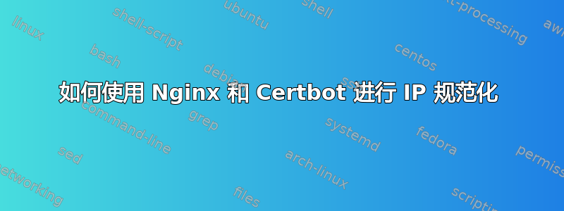 如何使用 Nginx 和 Certbot 进行 IP 规范化