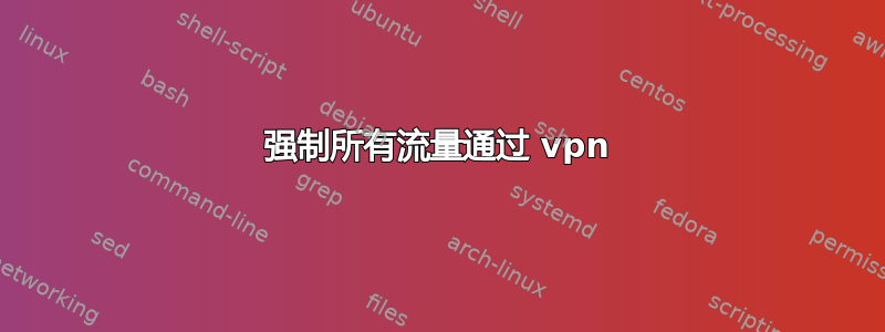 强制所有流量通过 vpn