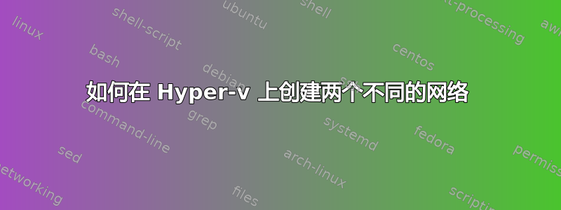 如何在 Hyper-v 上创建两个不同的网络