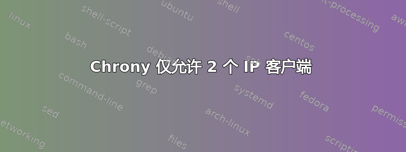 Chrony 仅允许 2 个 IP 客户端