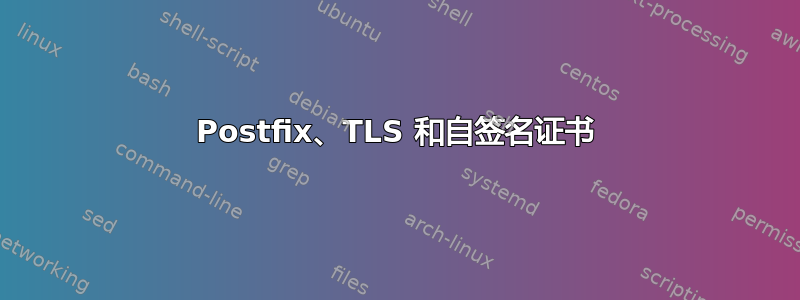 Postfix、TLS 和自签名证书