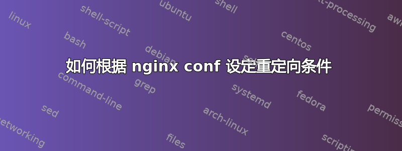 如何根据 nginx conf 设定重定向条件