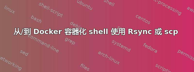 从/到 Docker 容器化 shell 使用 Rsync 或 scp