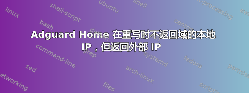 Adguard Home 在重写时不返回域的本地 IP，但返回外部 IP 