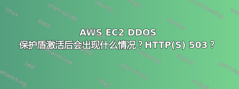 AWS EC2 DDOS 保护盾激活后会出现什么情况？HTTP(S) 503？