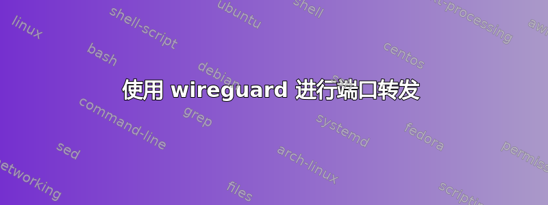 使用 wireguard 进行端口转发