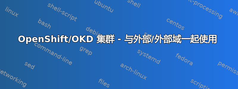 OpenShift/OKD 集群 - 与外部/外部域一起使用