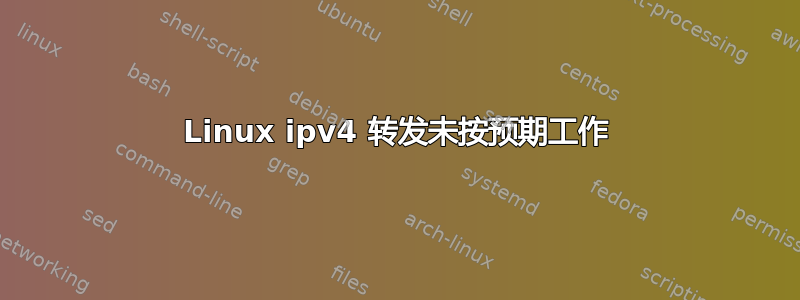 Linux ipv4 转发未按预期工作