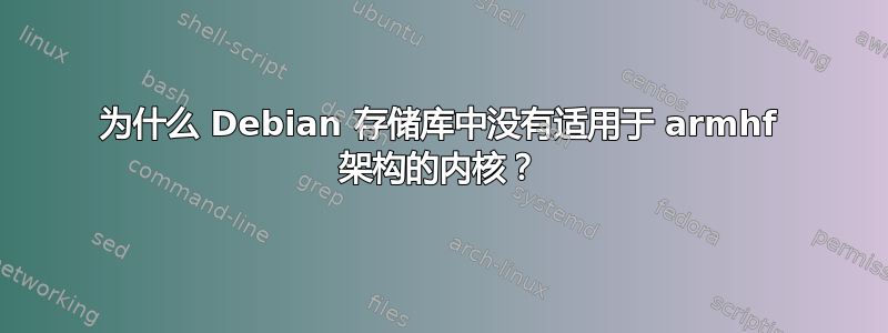 为什么 Debian 存储库中没有适用于 armhf 架构的内核？