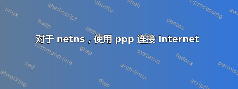 对于 netns，使用 ppp 连接 Internet