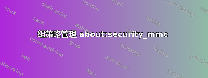 组策略管理 about:security_mmc