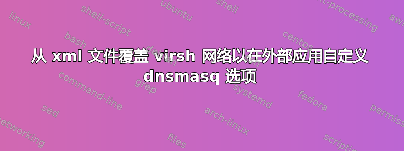 从 xml 文件覆盖 virsh 网络以在外部应用自定义 dnsmasq 选项