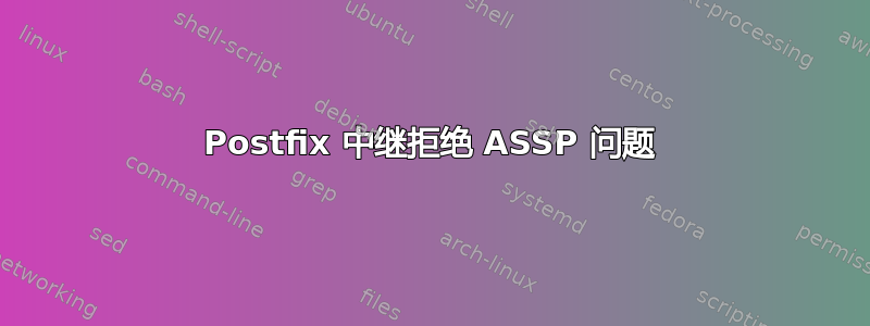 Postfix 中继拒绝 ASSP 问题