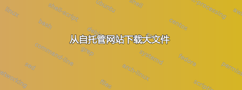 从自托管网站下载大文件