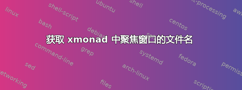 获取 xmonad 中聚焦窗口的文件名